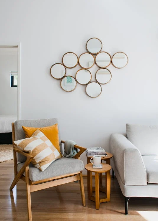 Decorative mirrors will make your living room look great